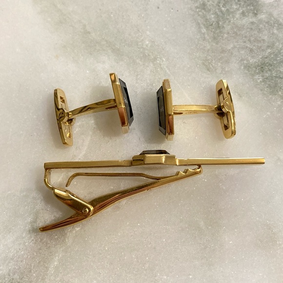 Vintage YSL Cuff Links + Tie Clip Box Set - Picture 5 of 10